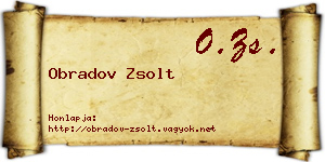 Obradov Zsolt névjegykártya